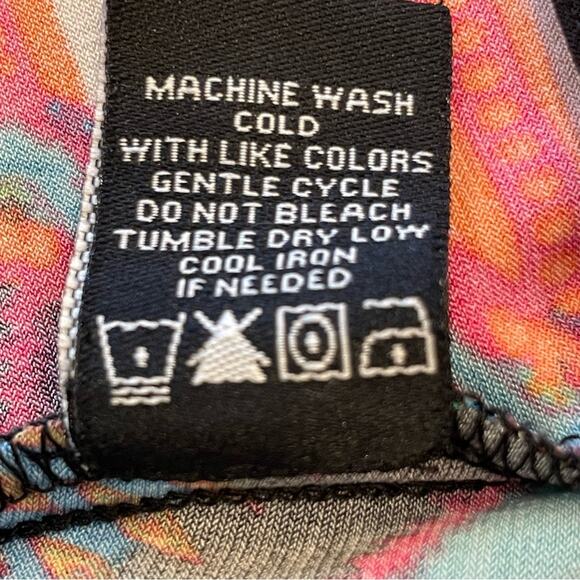 Coco Bianco Multicolor Sleeveless Asymmetrical Tunic Top or Minidress size L - Picture 10 of 10